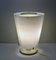 Lámpara de mesa grande de cristal de Murano opalino, años 70, Imagen 2