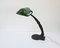 Lampe de Bureau Industrielle en Émail Vert, années 30 7