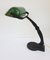 Lampe de Bureau Industrielle en Émail Vert, années 30 4