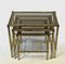 French Faux Bamboo and Brass Nesting Tables, 1970s, Set of 3 5