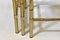 French Faux Bamboo and Brass Nesting Tables, 1970s, Set of 3 8