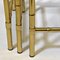 French Faux Bamboo and Brass Nesting Tables, 1970s, Set of 3 7
