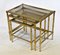 French Faux Bamboo and Brass Nesting Tables, 1970s, Set of 3 3