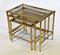 French Faux Bamboo and Brass Nesting Tables, 1970s, Set of 3, Image 3