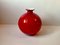 Red Carnaby Ball Vase by Per Lütken for Holmegaard, 1970s 4