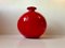 Red Carnaby Ball Vase by Per Lütken for Holmegaard, 1970s 6