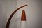 Mid-Century Danish Teak and White Glass Wall Lamp 2