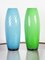 Green and Blue Art Glass Vases from Egermann, 1980s, Set of 2 1