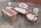 Danish Mahogany Sofa, Armchairs, and Coffee Table Living Room Set, 1950s, Set of 4 1