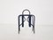 French Blue Leather Stitched Magazine Rack by Jacques Adnet, 1950s, Image 3