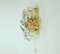 Mid-Century Crystal Glass and Brass-Plated Sconce from Kinkeldey, Image 3