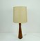 Danish Teak and Silk Table Lamp, 1960s 1