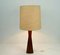 Danish Teak and Silk Table Lamp, 1960s 10