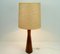 Danish Teak and Silk Table Lamp, 1960s 8