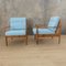 Scandinavian Light Blue Armchairs, 1950s, Set of 2 9