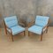 Scandinavian Light Blue Armchairs, 1950s, Set of 2 11