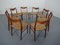 Teak & Paper Cord Dining Chairs by Ejner Larsen for Glyngore Stolefabrik, 1960s, Set of 8 11