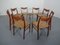 Teak & Paper Cord Dining Chairs by Ejner Larsen for Glyngore Stolefabrik, 1960s, Set of 8 17