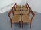 Teak & Paper Cord Dining Chairs by Ejner Larsen for Glyngore Stolefabrik, 1960s, Set of 8 7