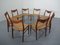 Teak & Paper Cord Dining Chairs by Ejner Larsen for Glyngore Stolefabrik, 1960s, Set of 8 4