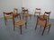 Teak & Paper Cord Dining Chairs by Ejner Larsen for Glyngore Stolefabrik, 1960s, Set of 8, Image 3