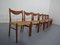 Teak & Paper Cord Dining Chairs by Ejner Larsen for Glyngore Stolefabrik, 1960s, Set of 8 2