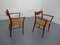 Teak & Paper Cord Dining Chairs by Ejner Larsen for Glyngore Stolefabrik, 1960s, Set of 2 9