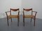 Teak & Paper Cord Dining Chairs by Ejner Larsen for Glyngore Stolefabrik, 1960s, Set of 2 1