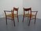 Teak & Paper Cord Dining Chairs by Ejner Larsen for Glyngore Stolefabrik, 1960s, Set of 2 17