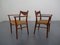 Teak & Paper Cord Dining Chairs by Ejner Larsen for Glyngore Stolefabrik, 1960s, Set of 2 10
