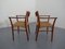 Teak & Paper Cord Dining Chairs by Ejner Larsen for Glyngore Stolefabrik, 1960s, Set of 2 5