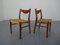 Teak & Paper Cord Dining Chairs by Ejner Larsen for Glyngore Stolefabrik, 1960s, Set of 2, Image 3