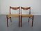 Teak & Paper Cord Dining Chairs by Ejner Larsen for Glyngore Stolefabrik, 1960s, Set of 2, Image 1