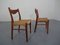 Teak & Paper Cord Dining Chairs by Ejner Larsen for Glyngore Stolefabrik, 1960s, Set of 2 4