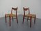 Teak & Paper Cord Dining Chairs by Ejner Larsen for Glyngore Stolefabrik, 1960s, Set of 2 2