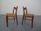 Teak & Paper Cord Dining Chairs by Ejner Larsen for Glyngore Stolefabrik, 1960s, Set of 2 19