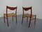 Teak & Paper Cord Dining Chairs by Ejner Larsen for Glyngore Stolefabrik, 1960s, Set of 2 7