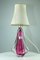 Belgian Pink Glass Table Lamp from Val St. Lambert, 1960s 2