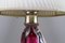 Belgische Tischlampe aus rosafarbenem Glas von Val St. Lambert, 1960er 8