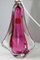 Belgische Tischlampe aus rosafarbenem Glas von Val St. Lambert, 1960er 7