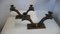 Wrought Iron and Brass Candleholders, 1930s, Set of 2 4