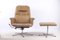 Vintage Leather Lounge Chair with Ottoman, Image 4