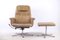 Vintage Leather Lounge Chair with Ottoman, Image 6