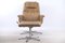 Vintage Leather Lounge Chair with Ottoman 9