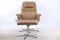 Vintage Leather Lounge Chair with Ottoman, Image 9