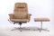 Vintage Leather Lounge Chair with Ottoman, Image 2