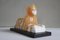 Alabaster und Marmor Sphynx Lampe, 1930er 2