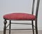 Chaises d'Appoint Chiavarine Style Hollywood Regency en Laiton et Velours, Set de 2 7