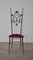 Chiavarine Beistellstühle mit Samtbezug & Gestell aus Messing im Hollywood Regency-Stil, 2er Set 1