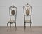 Hollywood Regency Chiavarine Brass Side Chairs, 1930s, Set of 2 2